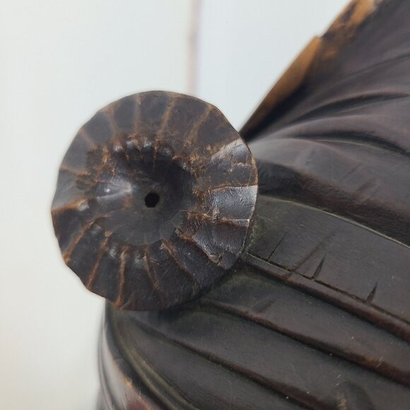 Carved Wooden Balinese Bali Young Man‎ Head Bust Statue Sculpture Mid Century - Picture 9 of 11